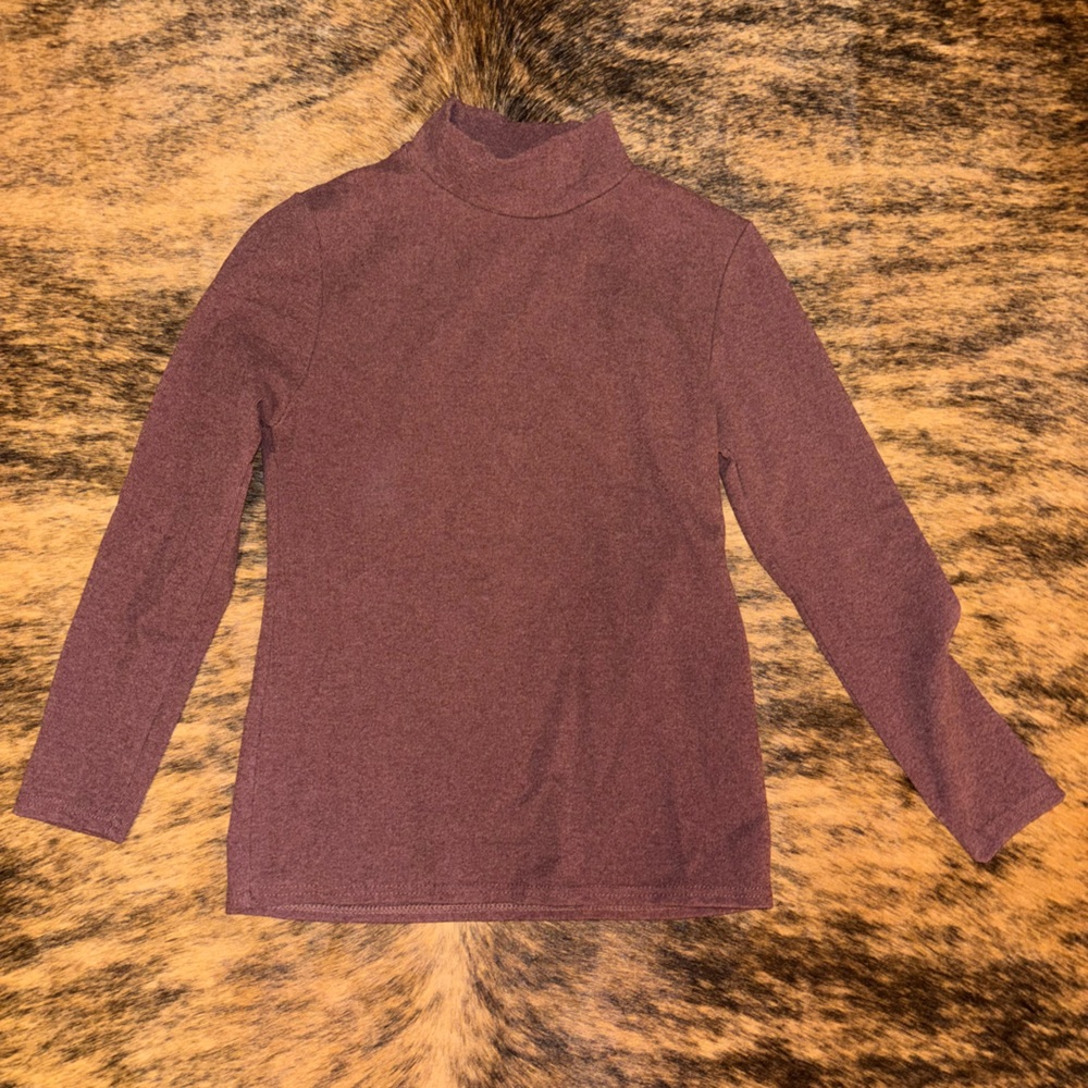 Chic Burgundy Long Sleeve Turtleneck